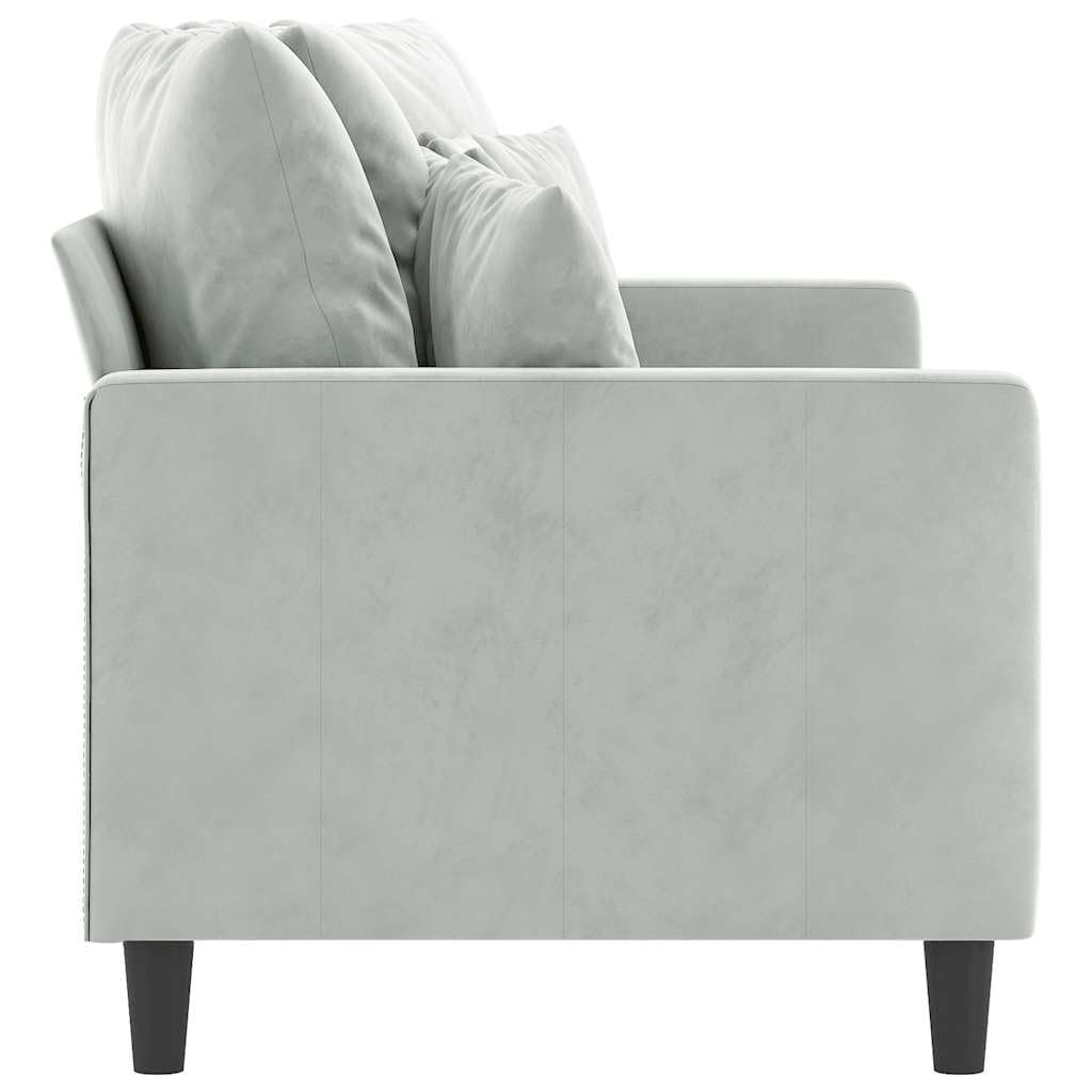 Light Gray Velvet 2-Seater Sofa L534684