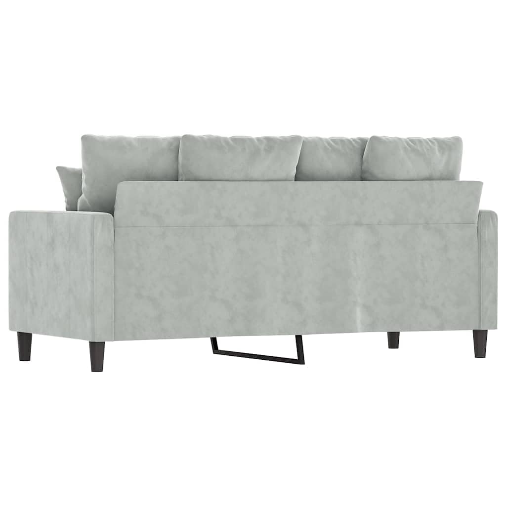 Light Gray Velvet 2-Seater Sofa L534684