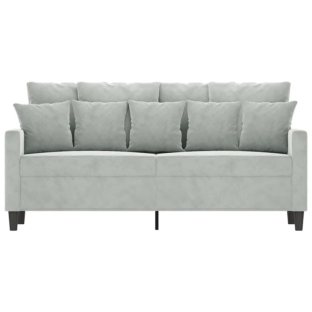 Light Gray Velvet 2-Seater Sofa L534684