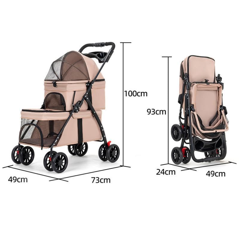 Double Pet Stroller with Cup Holder I601831