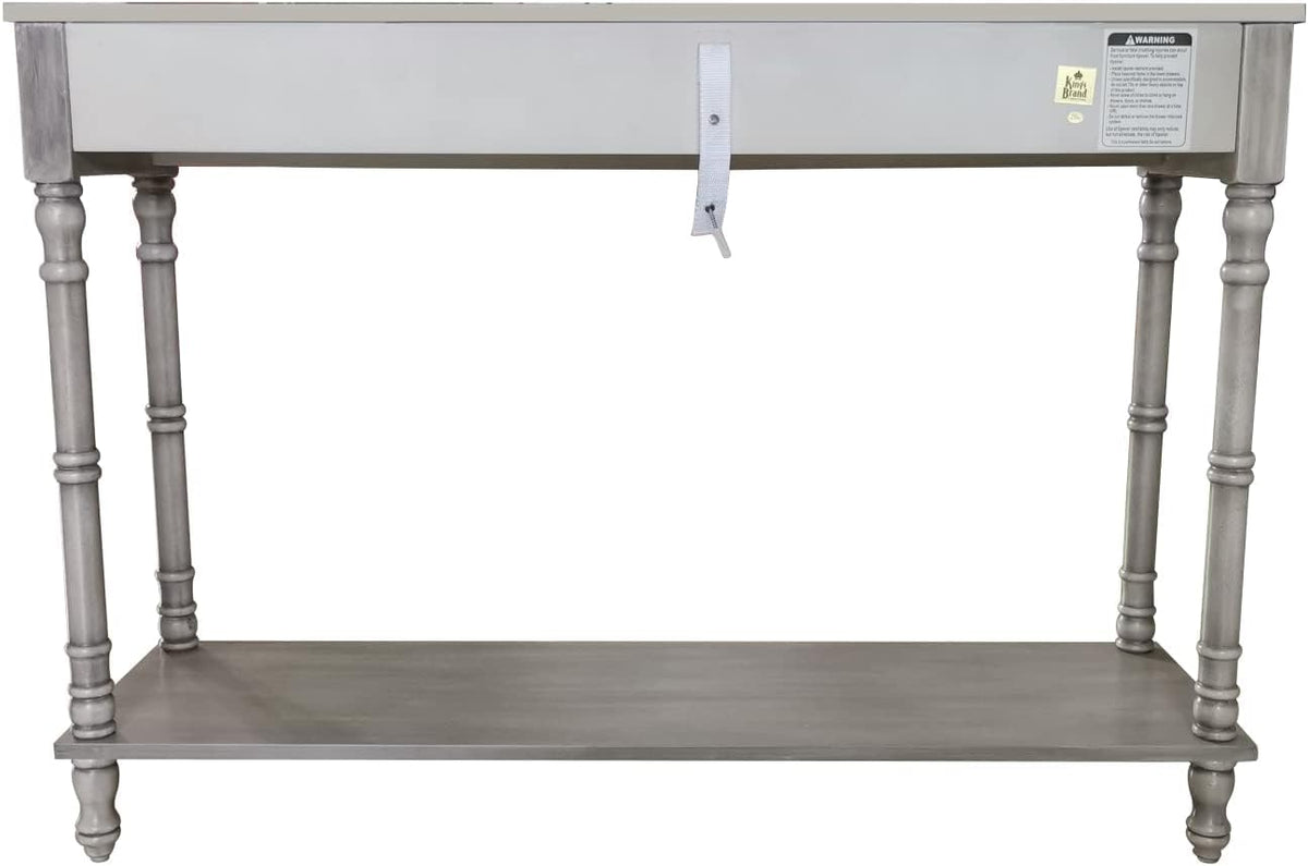 Washed Oak Wood Console Table with 2 Drawers T886