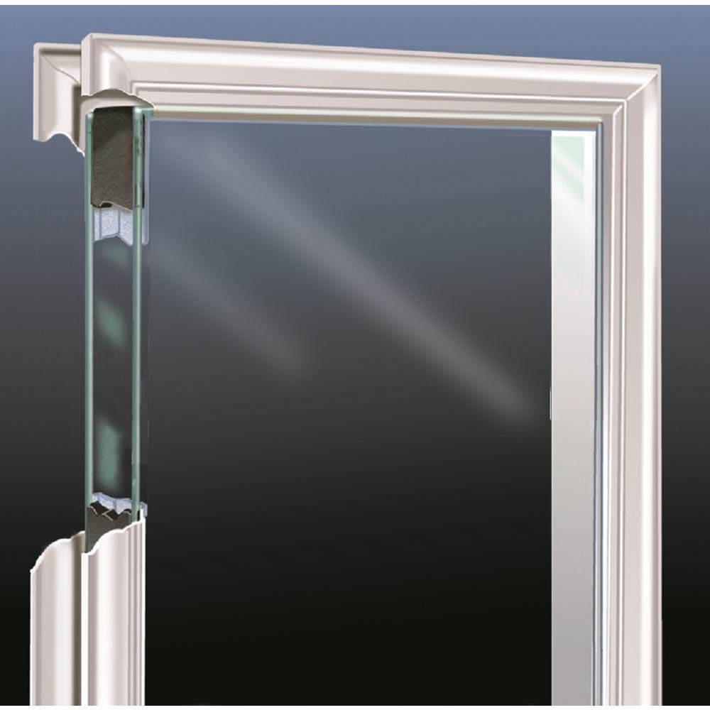 Steel Primed Left Hand In-Swing Prehung Front Door with Pet Door Clear Glass 36" x 80" R12087