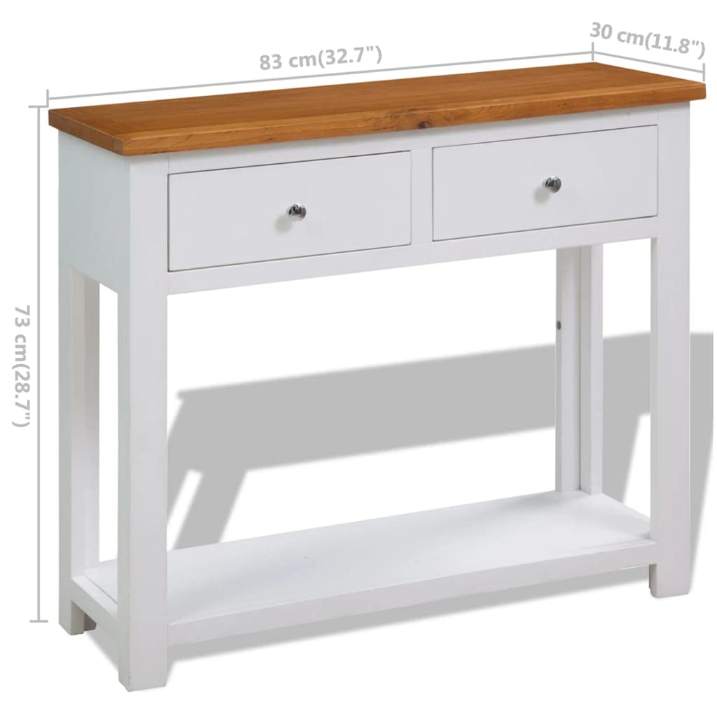 Solid Oak Wood Console Table O691