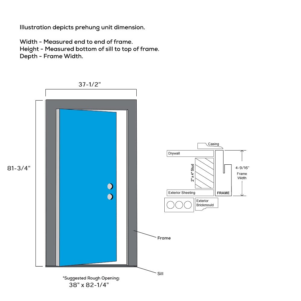 Steel Primed Left Hand In-Swing Prehung Front Door with Pet Door Clear Glass 36" x 80" R12087