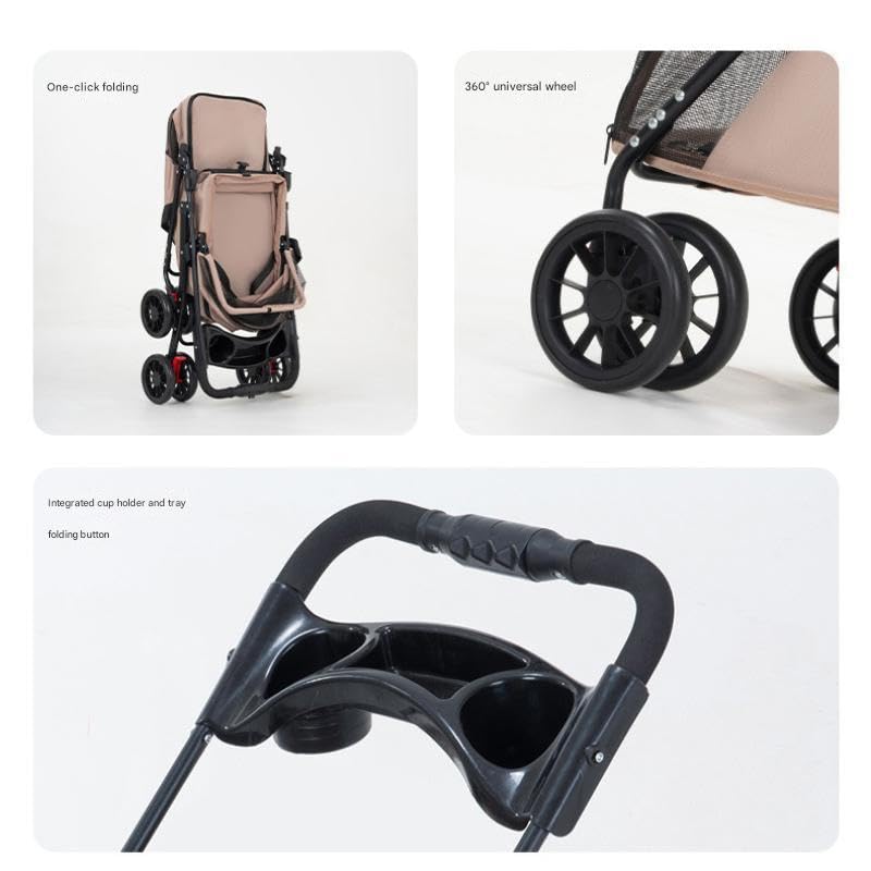Double Pet Stroller with Cup Holder I601831
