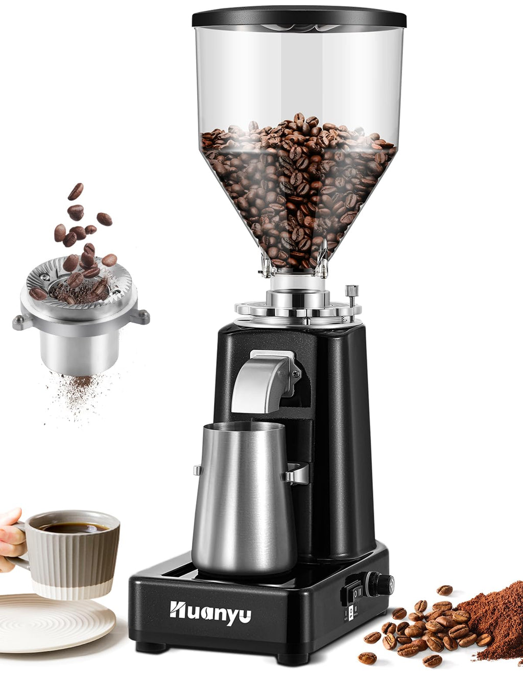 60mm Flat Burr Coffee Grinder Y41073