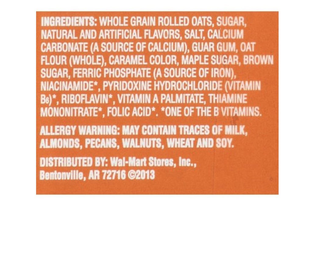 Brown Sugar Instant Oatmeal Value Pack Y468