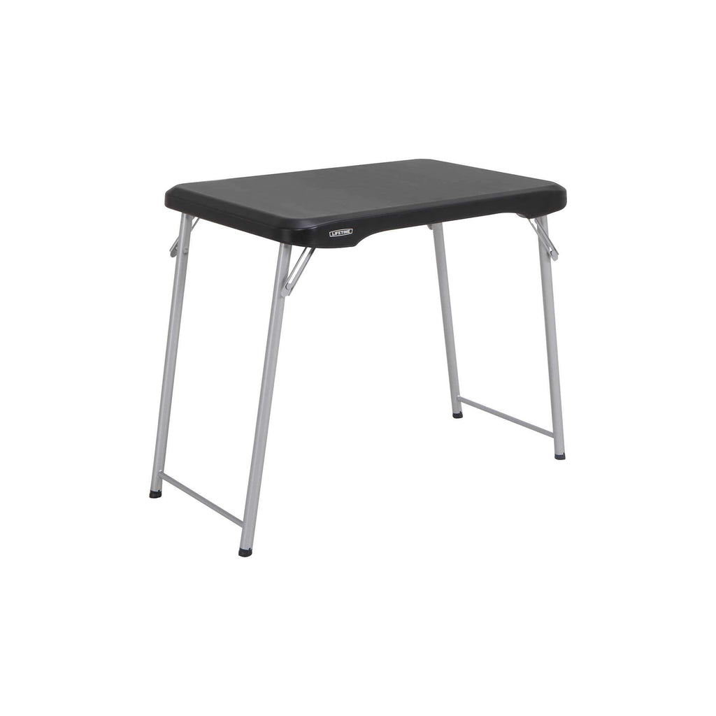 Black and Silver Compact Folding Table U16793