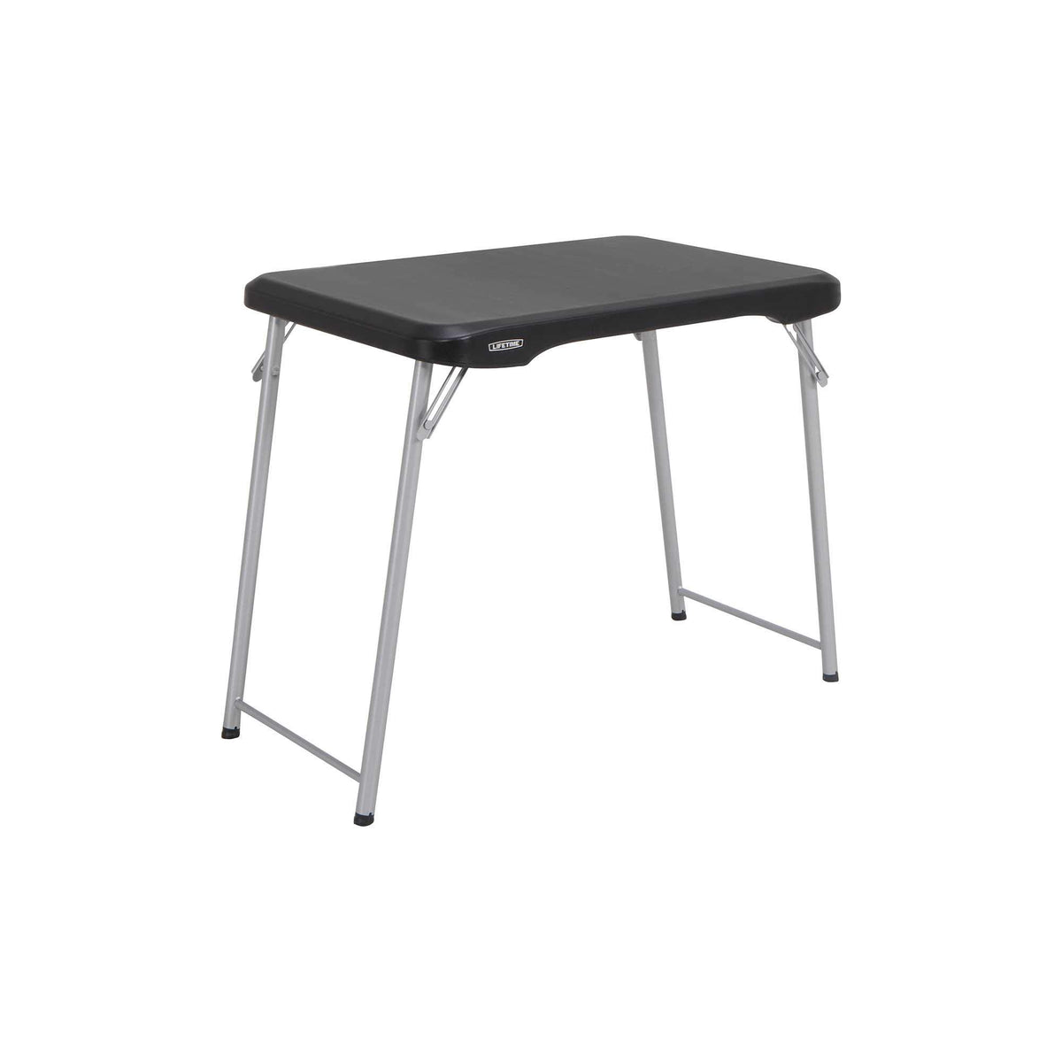 Black and Silver Compact Folding Table U16793