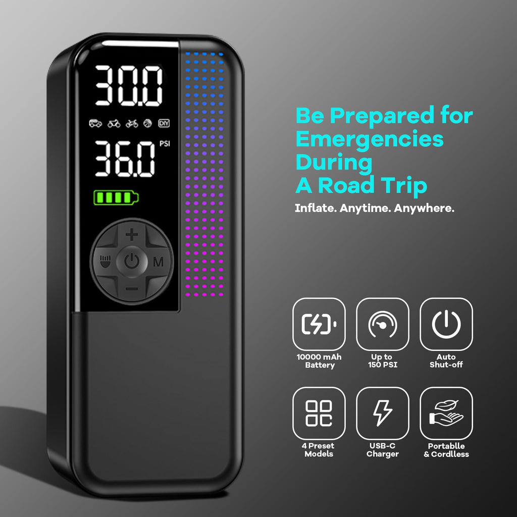 150PSI Portable Cordless Tire Inflator Air Compressor L616195