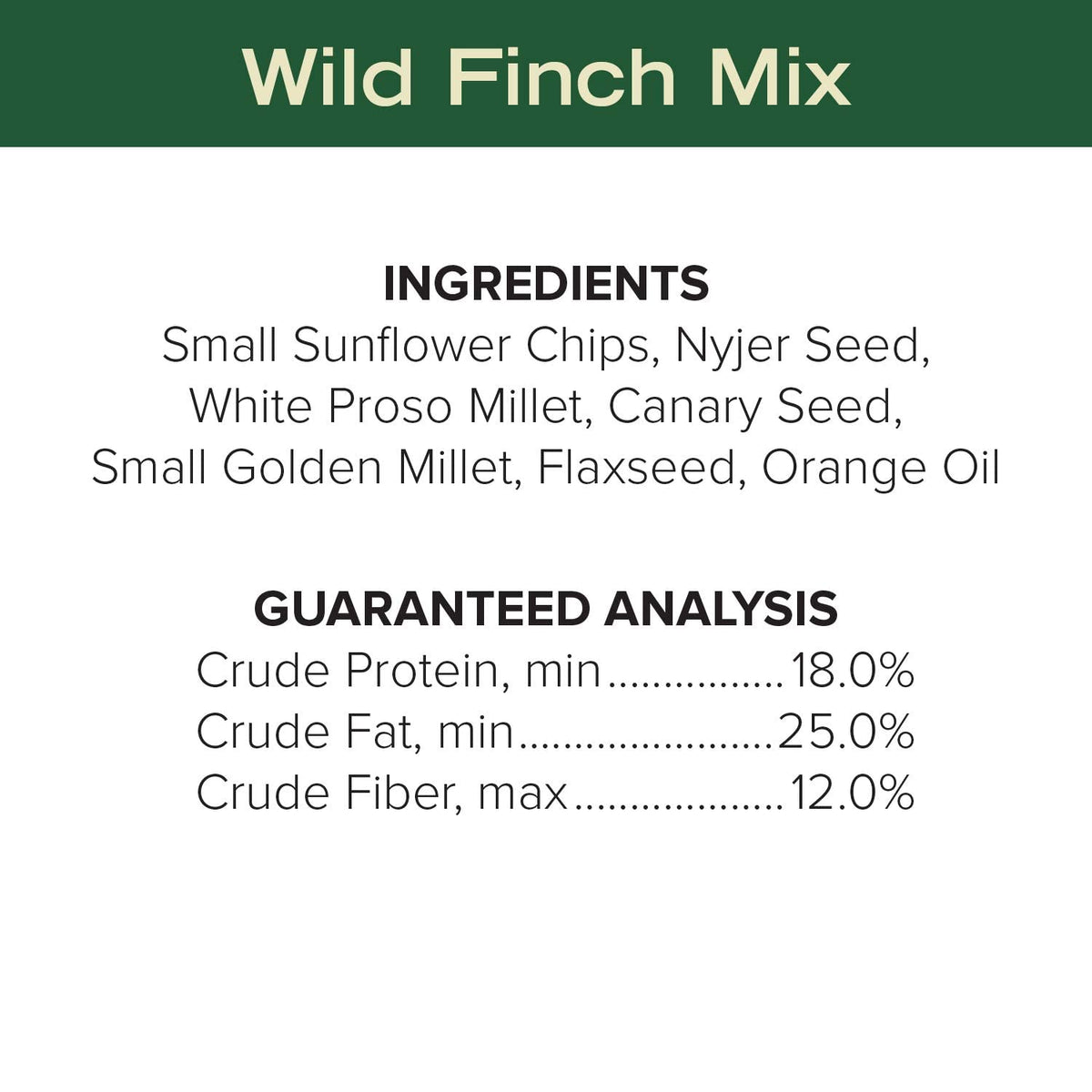 Finch Wild Bird Seed 20lb Bag B657781