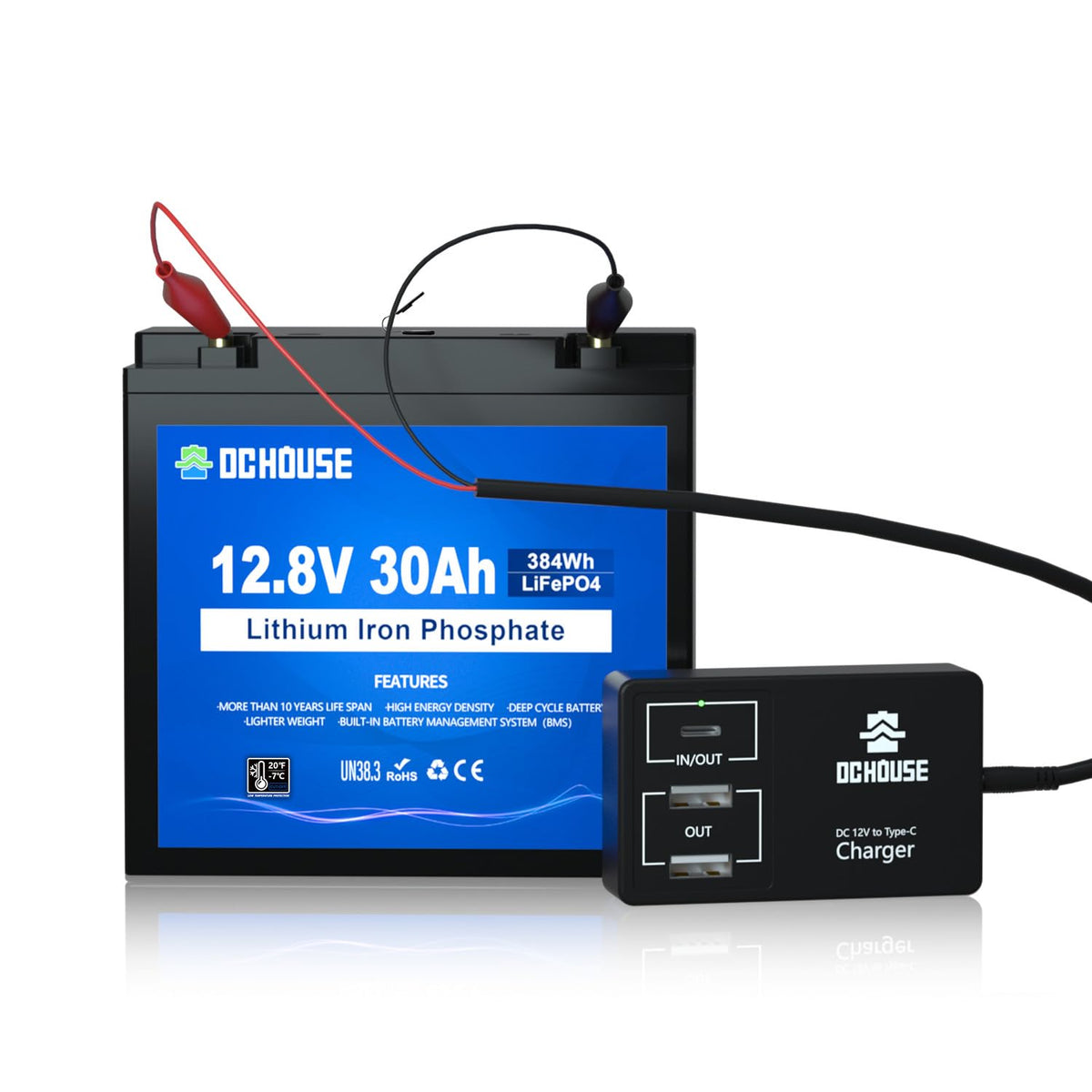 12V 30Ah Lithium Battery with USB Charger K175839