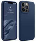 Magnetic Silicone Phone Case with Microfiber Lining, 6.7 inch, Navy Blue T879244