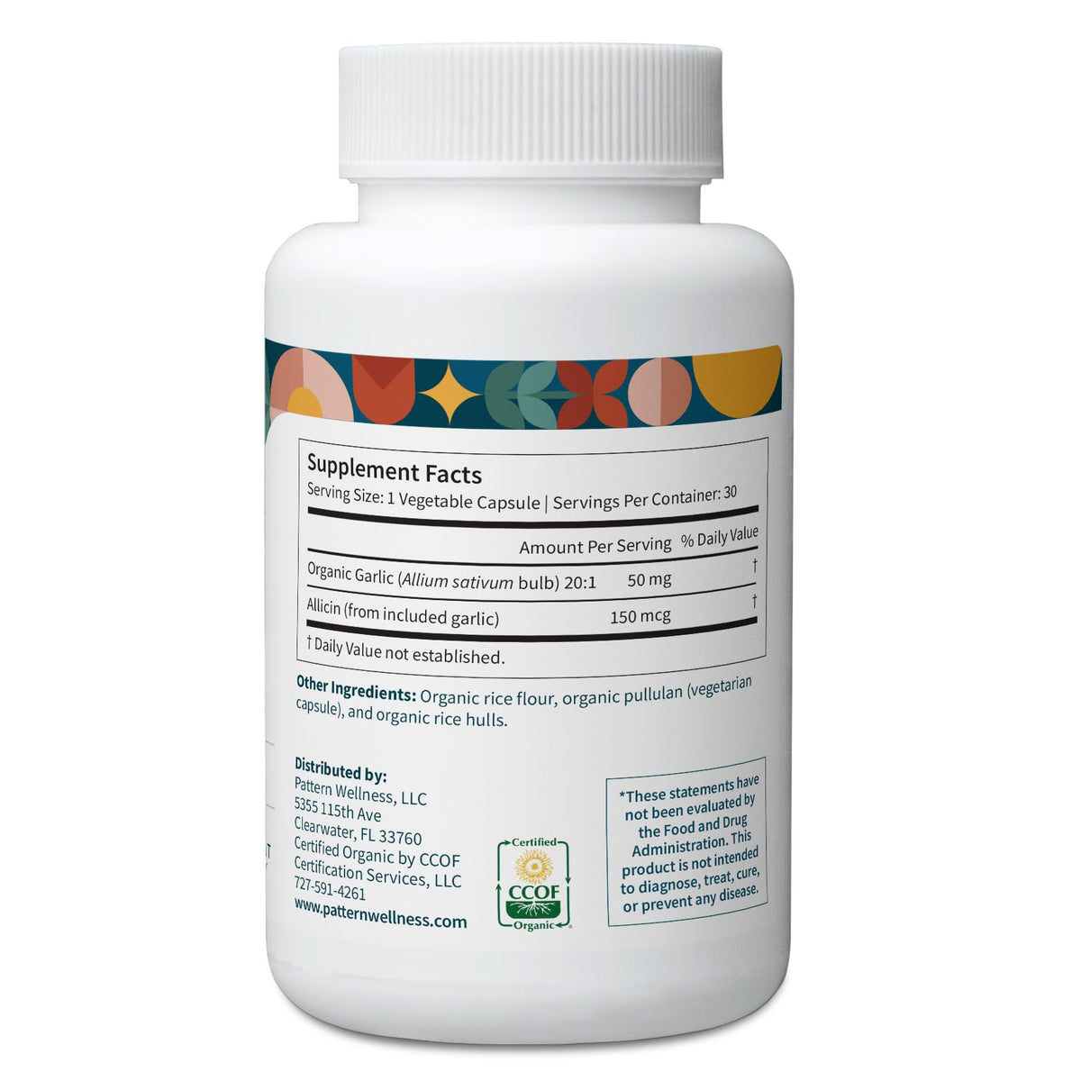 Organic Garlic Supplement 30 Capsules R645