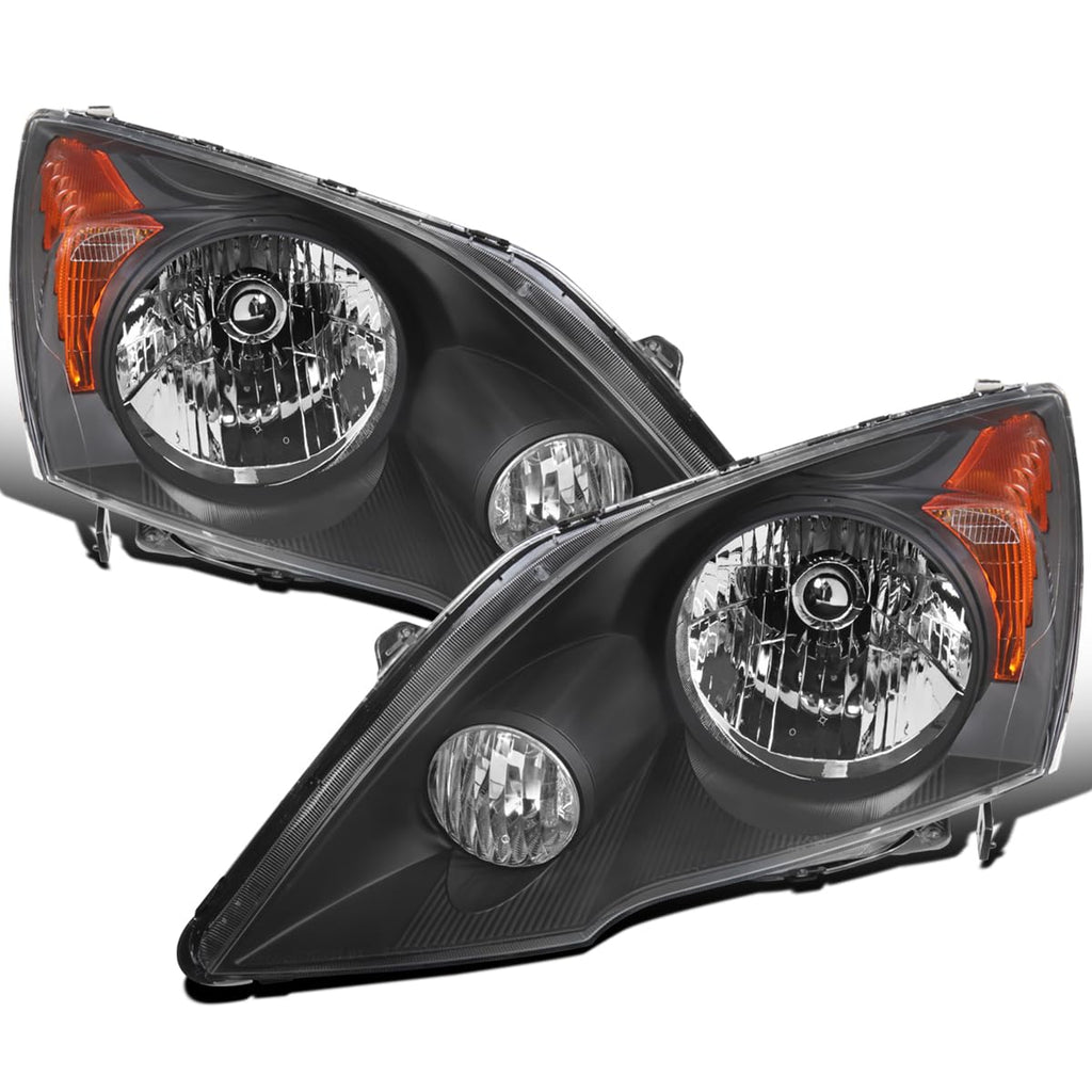 Black Halogen Headlights Pair K306