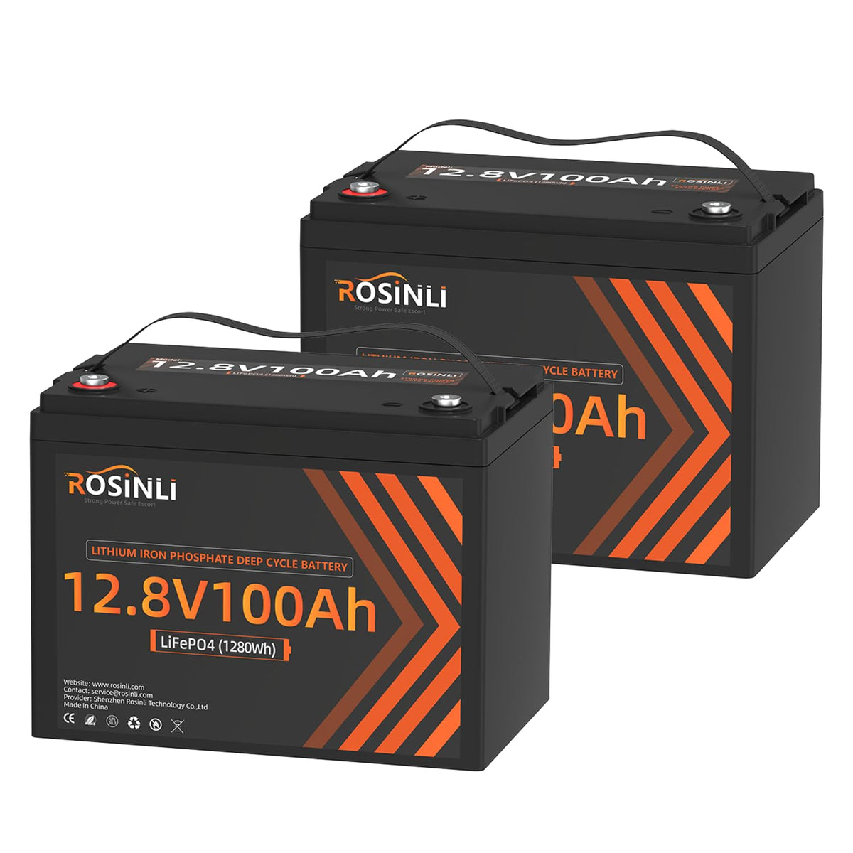 12V 100Ah LiFePO4 Battery 2Pack F174