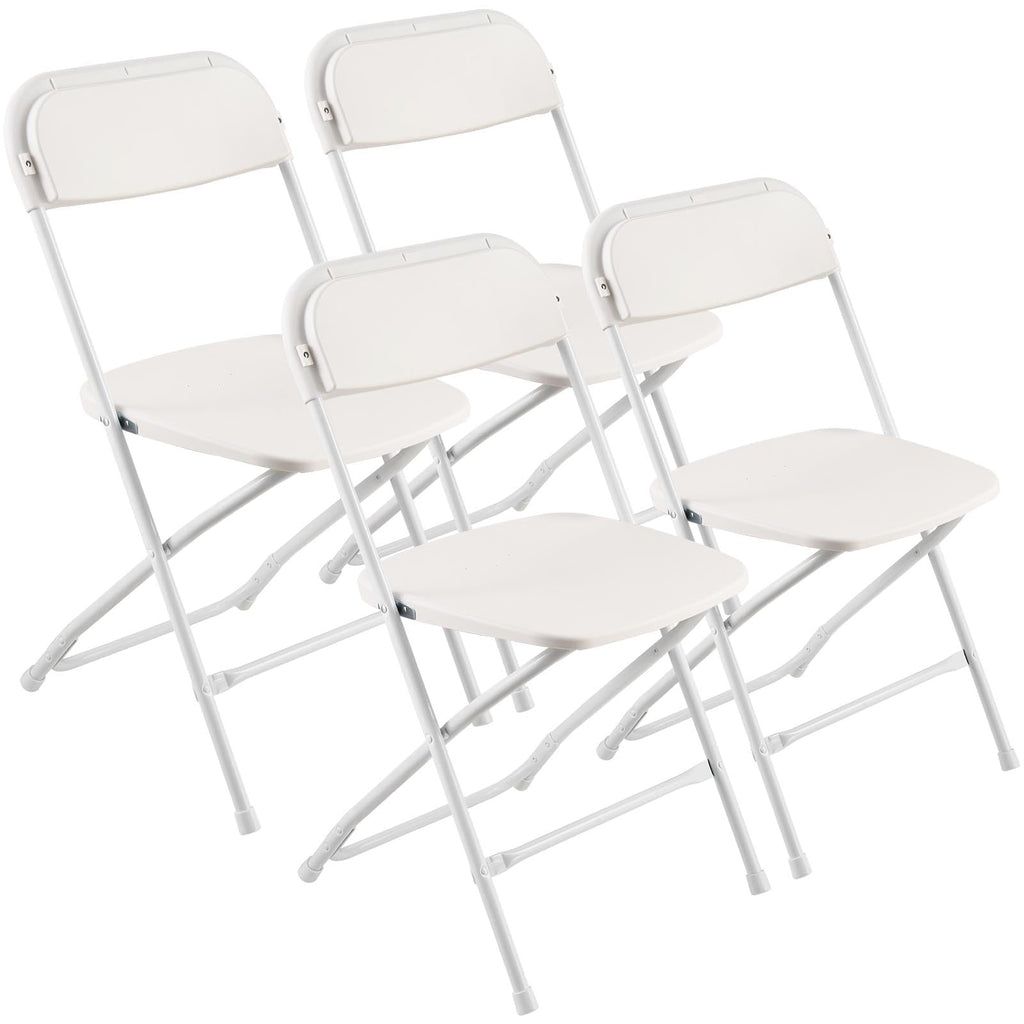 4 Pack Folding Plastic Chairs with Metal Frame S86184