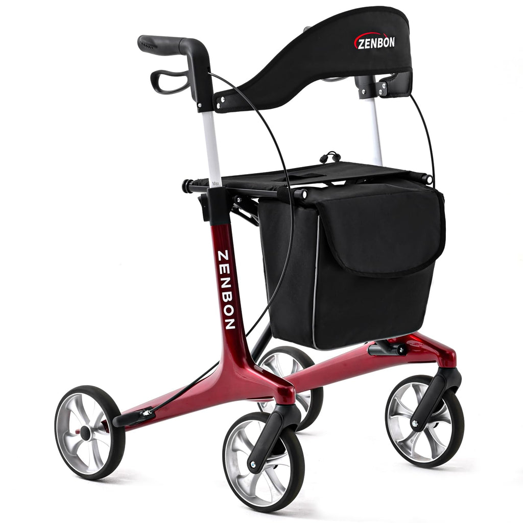 Foldable Rolling Walker with Seat 440 lbs Capacity G123409