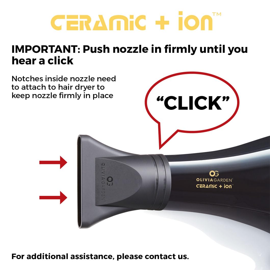 1875W Ceramic Ion Hair Dryer with 2 Nozzles U945