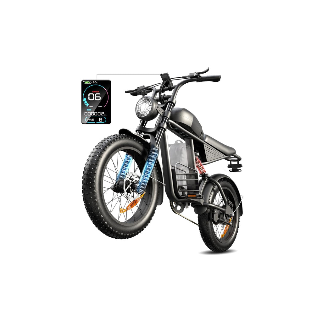 1000W Electric Bike 48V 15Ah 20" Fat Tire 7-Speed X319