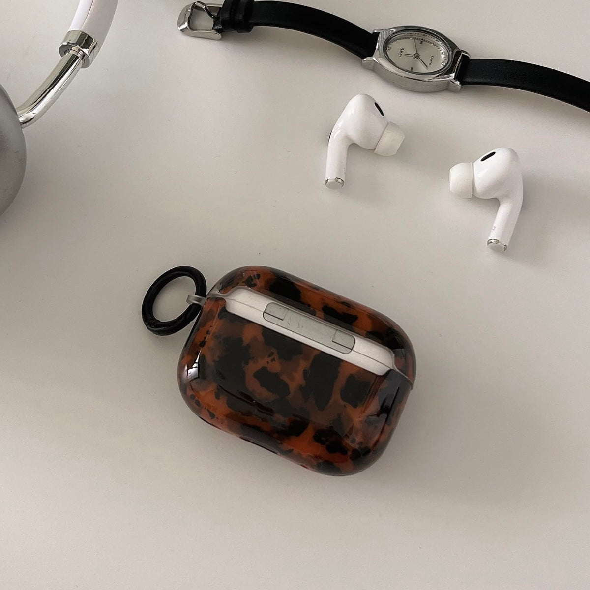Leopard Cheetah Print AirPods 3rd Generation Case with Keychain T1718