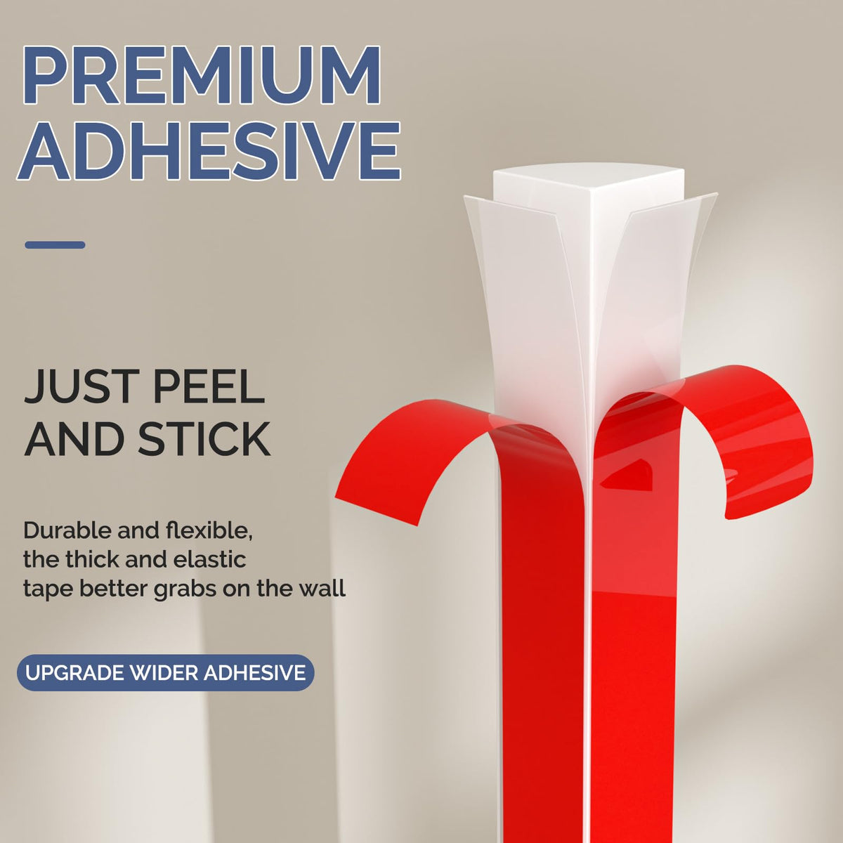 Quarter Round Molding Peel and Stick Baseboard Trim A95938