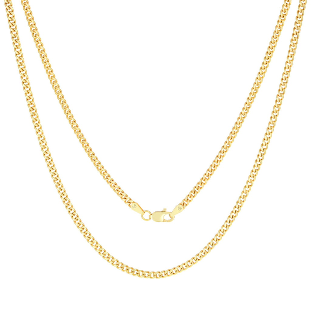 14k Yellow Gold Cuban Chain Necklace G527508