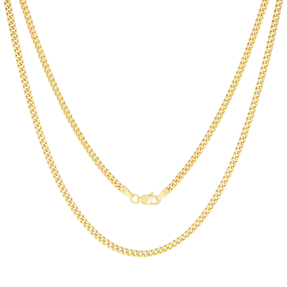 14k Yellow Gold Cuban Chain Necklace G527508