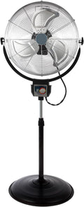 20" 3-Speed Metal Oscillating Stand Fan with Chrome Grill T398