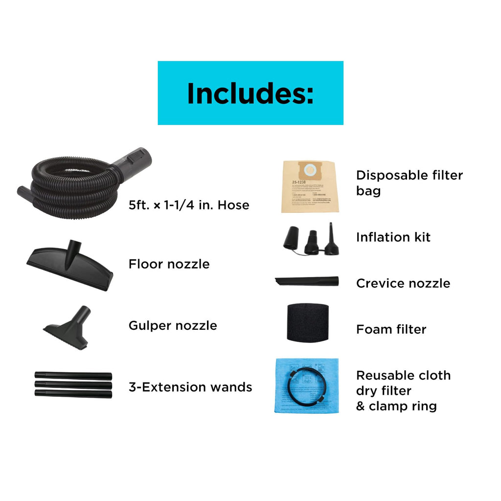 4 Gallon 3-in-1 Wet and Dry Shop Vacuum P608