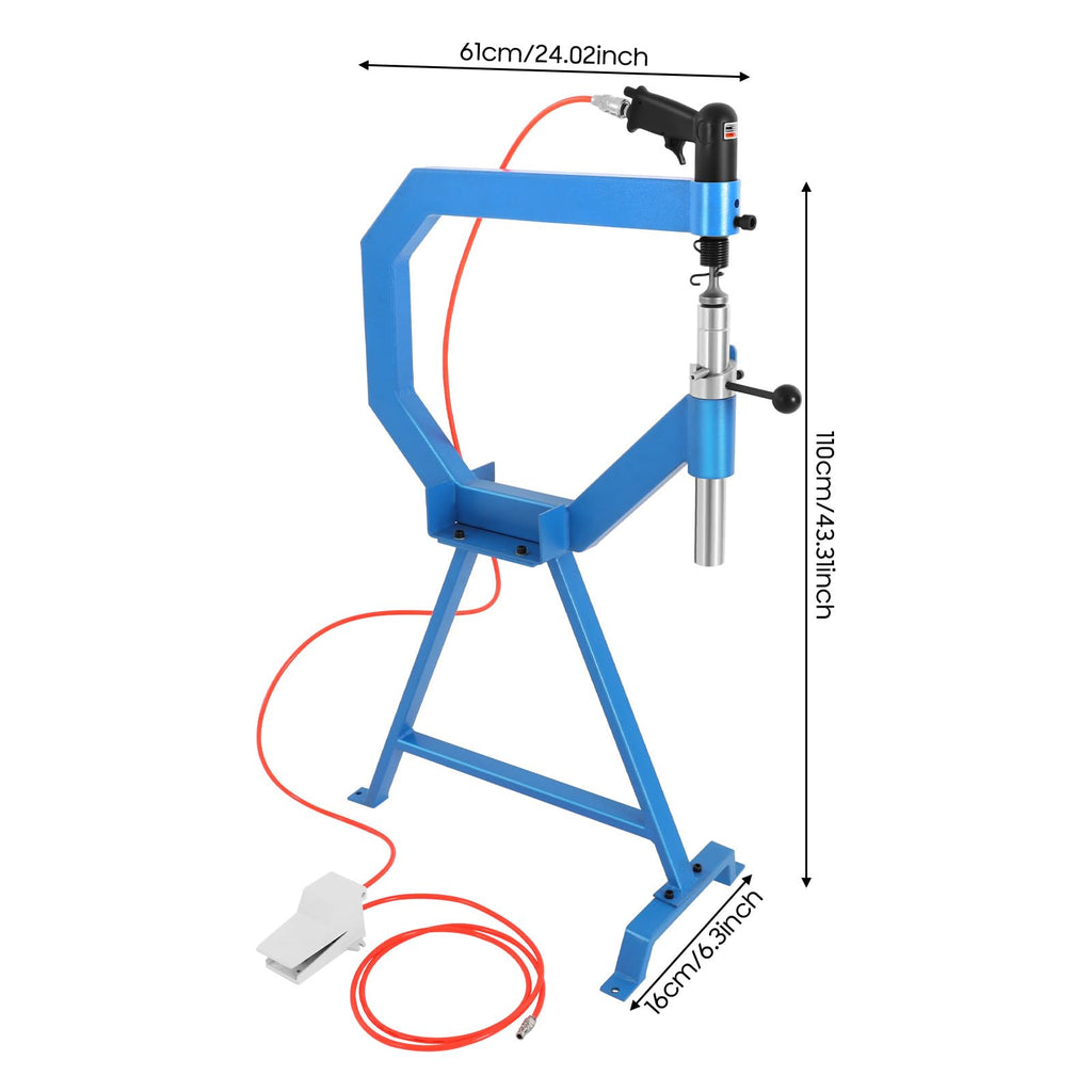 Pneumatic Planishing Hammer with 3 Anvils and Foot Pedal E69048