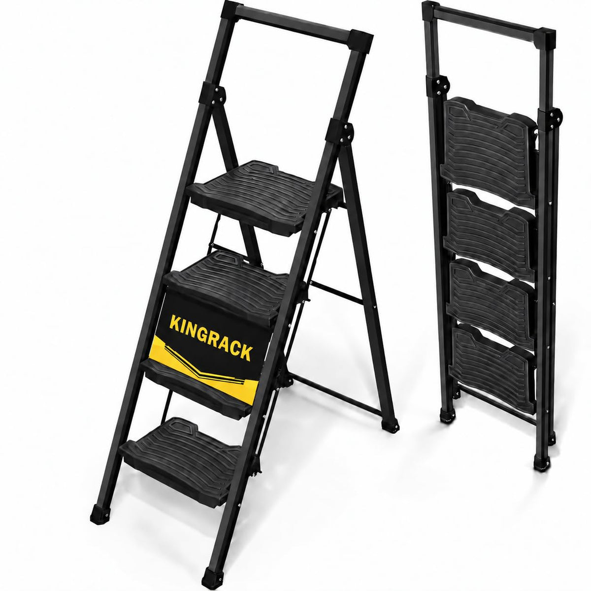 4 Step Folding Step Ladder with Handrails T930684