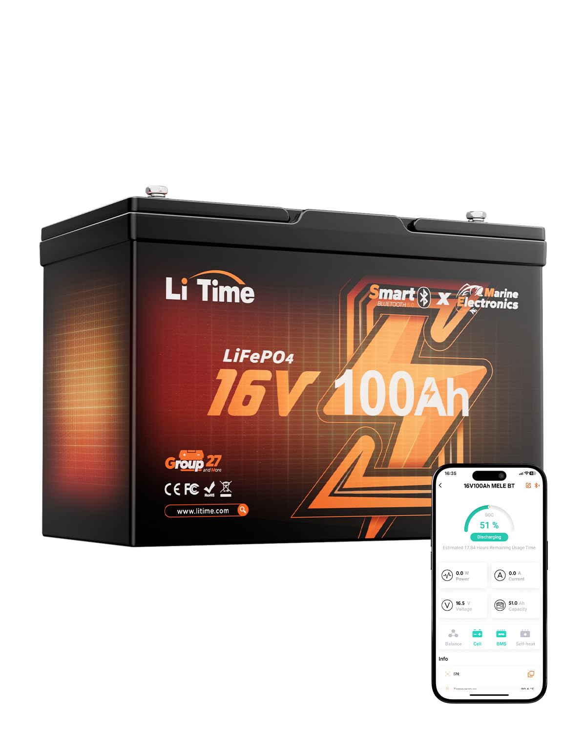 16V 100Ah Lithium Battery T615399