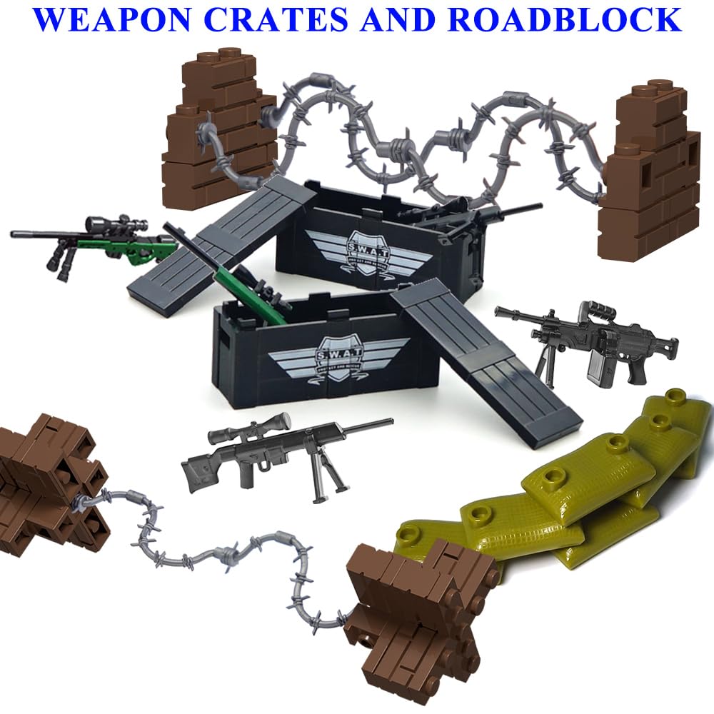 Military Weapon Set with Helmet Body Armor Cloak and Motorcycles Y9718