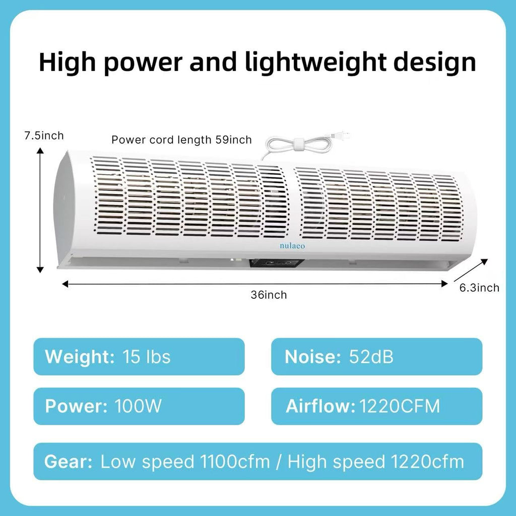 36'' 2-Speed Wall-Mounted Air Curtain B716