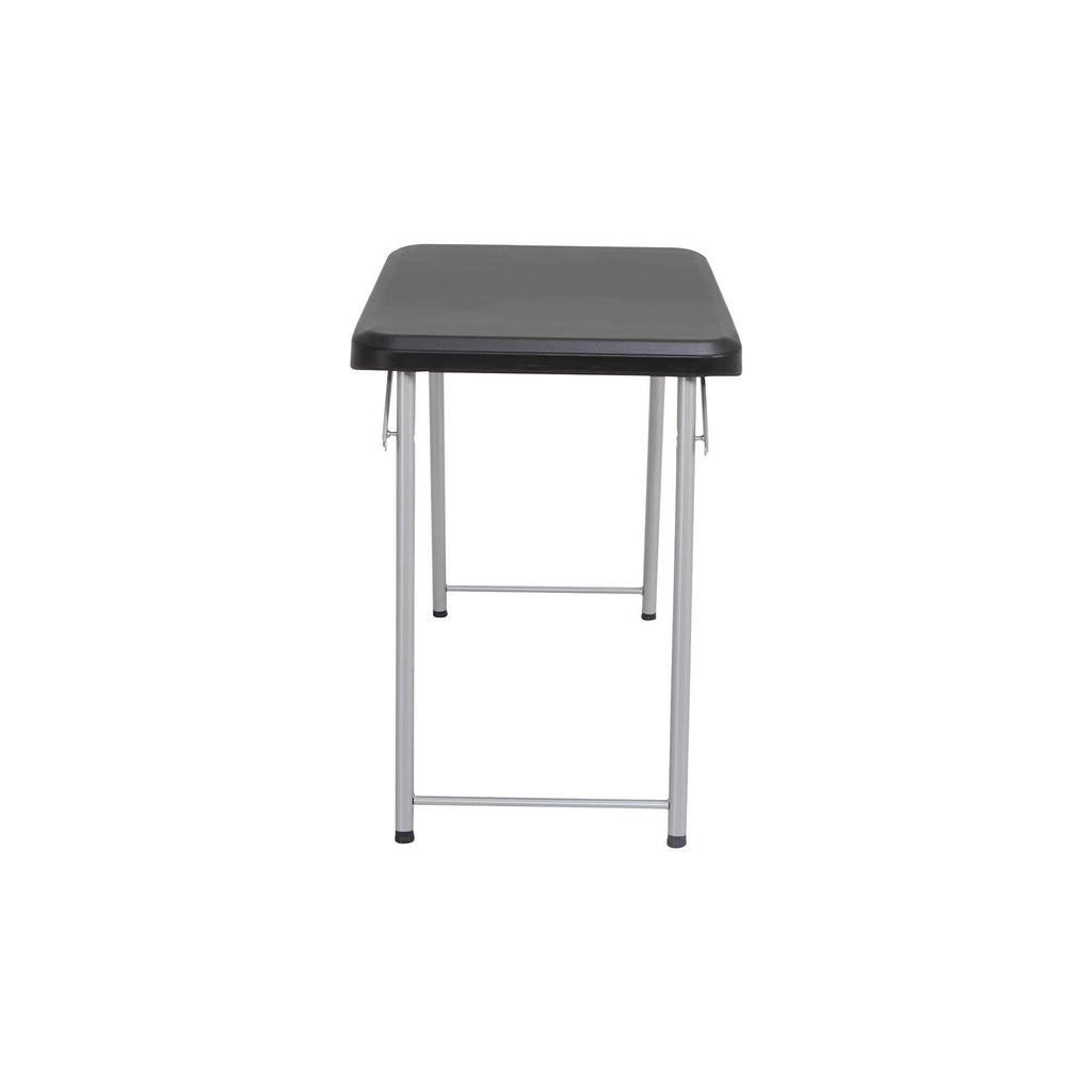 Black and Silver Compact Folding Table U16793