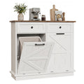 White 20 Gallon Tilt Out Trash Can Cabinet A742
