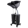 Portable Height & Angle Adjustable Shampoo Bowl with Electric Pump & 2 Bucket Y5549