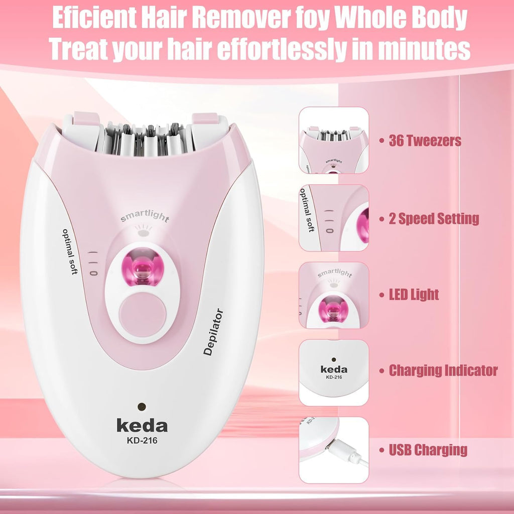 Rechargeable Epilator with LED Light W4811