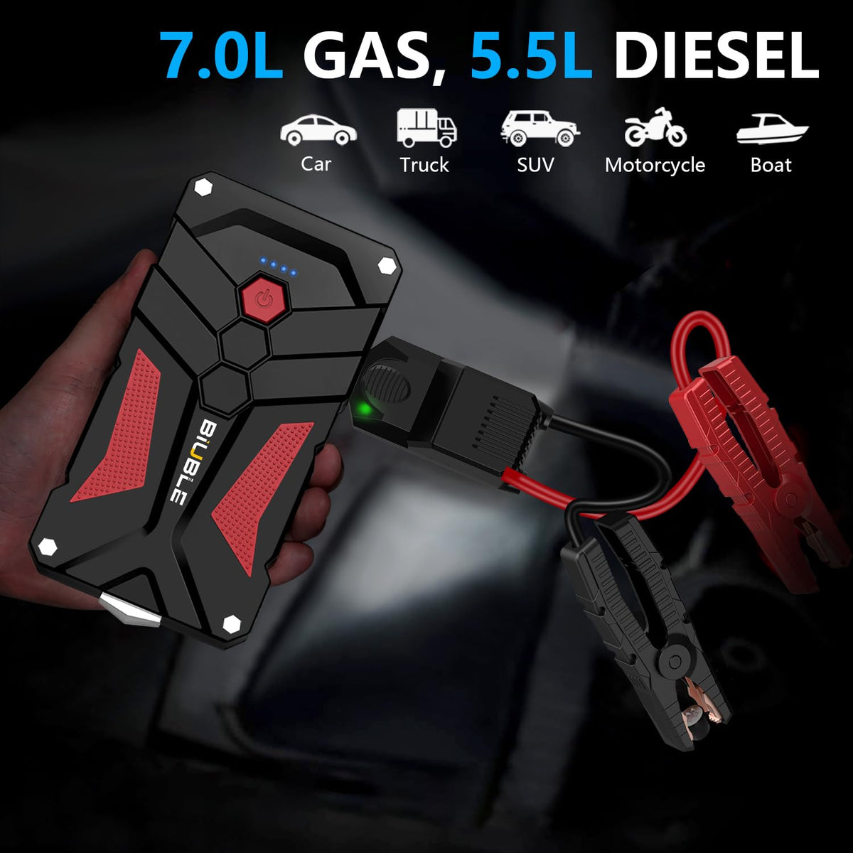 5000A Peak 12V Lithium Jump Starter with USB-C T24226