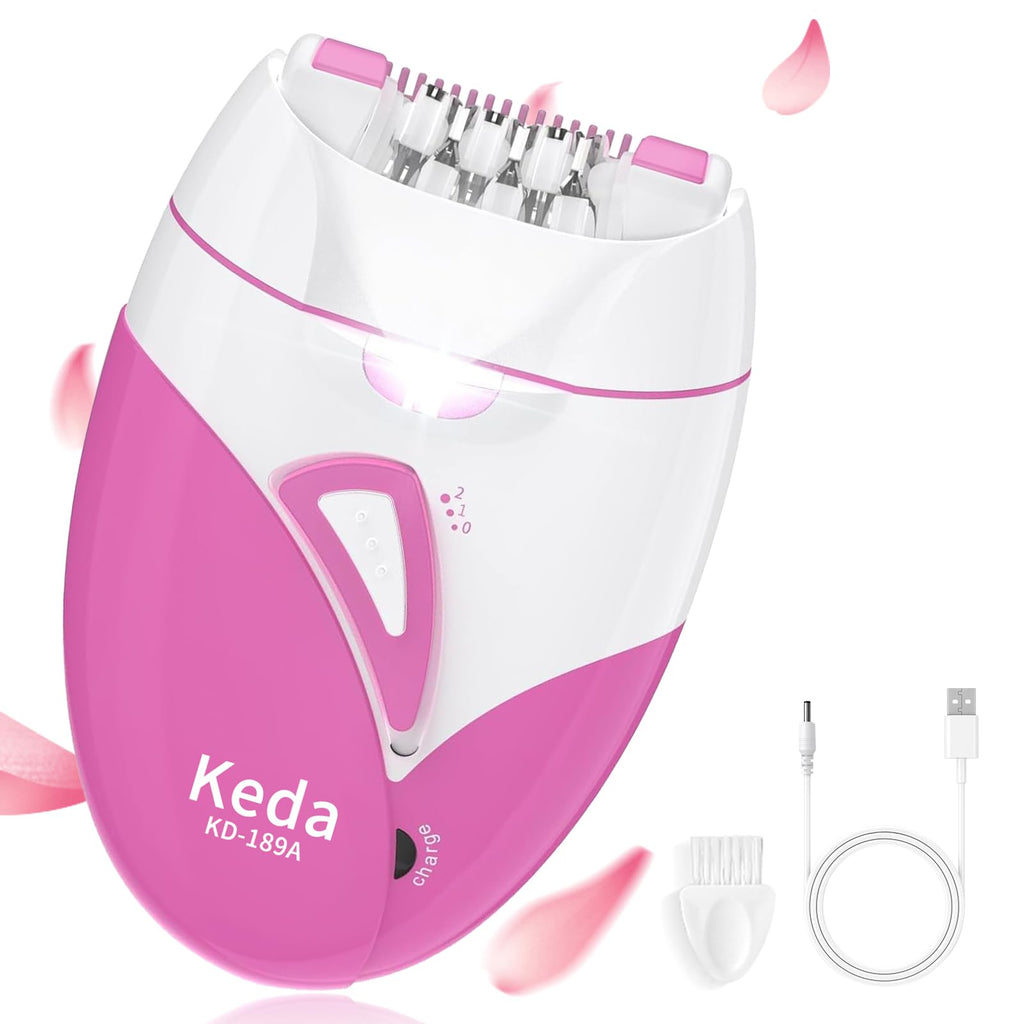 Rechargeable Cordless Electric Epilator with 2 Speed & LED Light Y127039