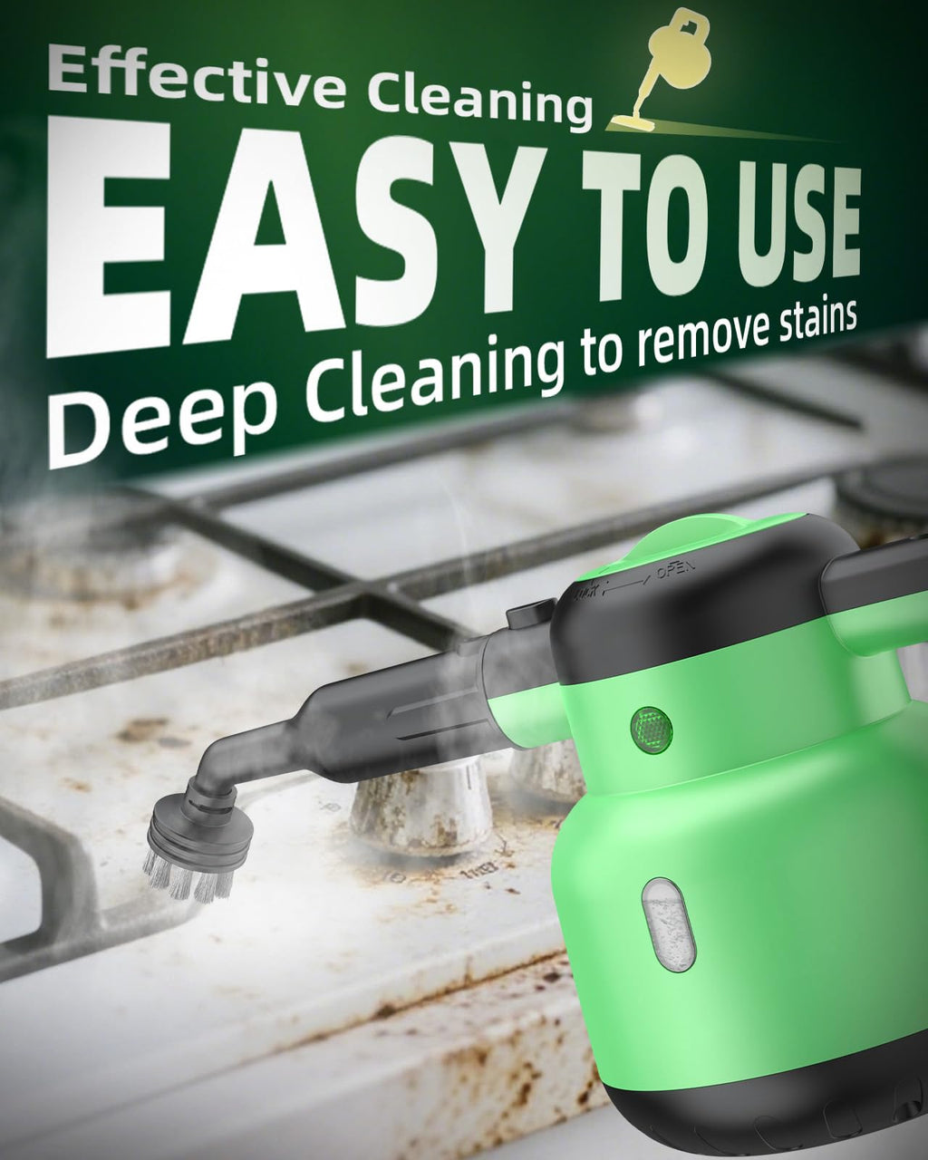1400W 12-in-1 Steam Mop with Detachable Handheld Steam Cleaner I6602