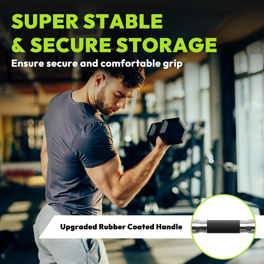 Hex Dumbbell Set with Vertical Storage Rack K7058