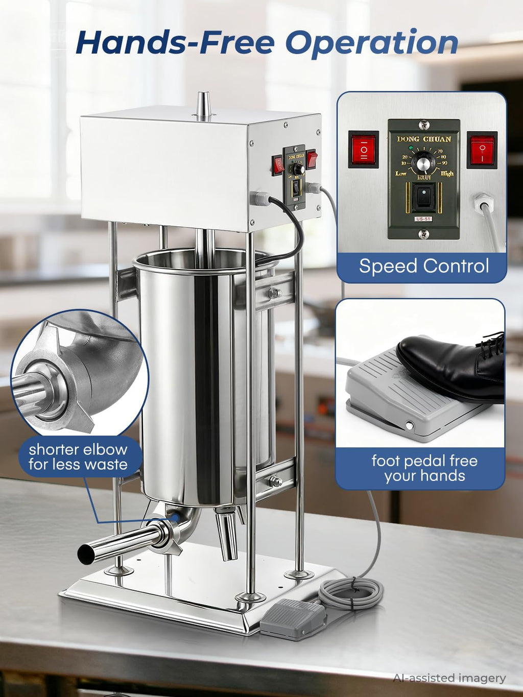33LBS Stainless Steel Sausage Stuffer W5487