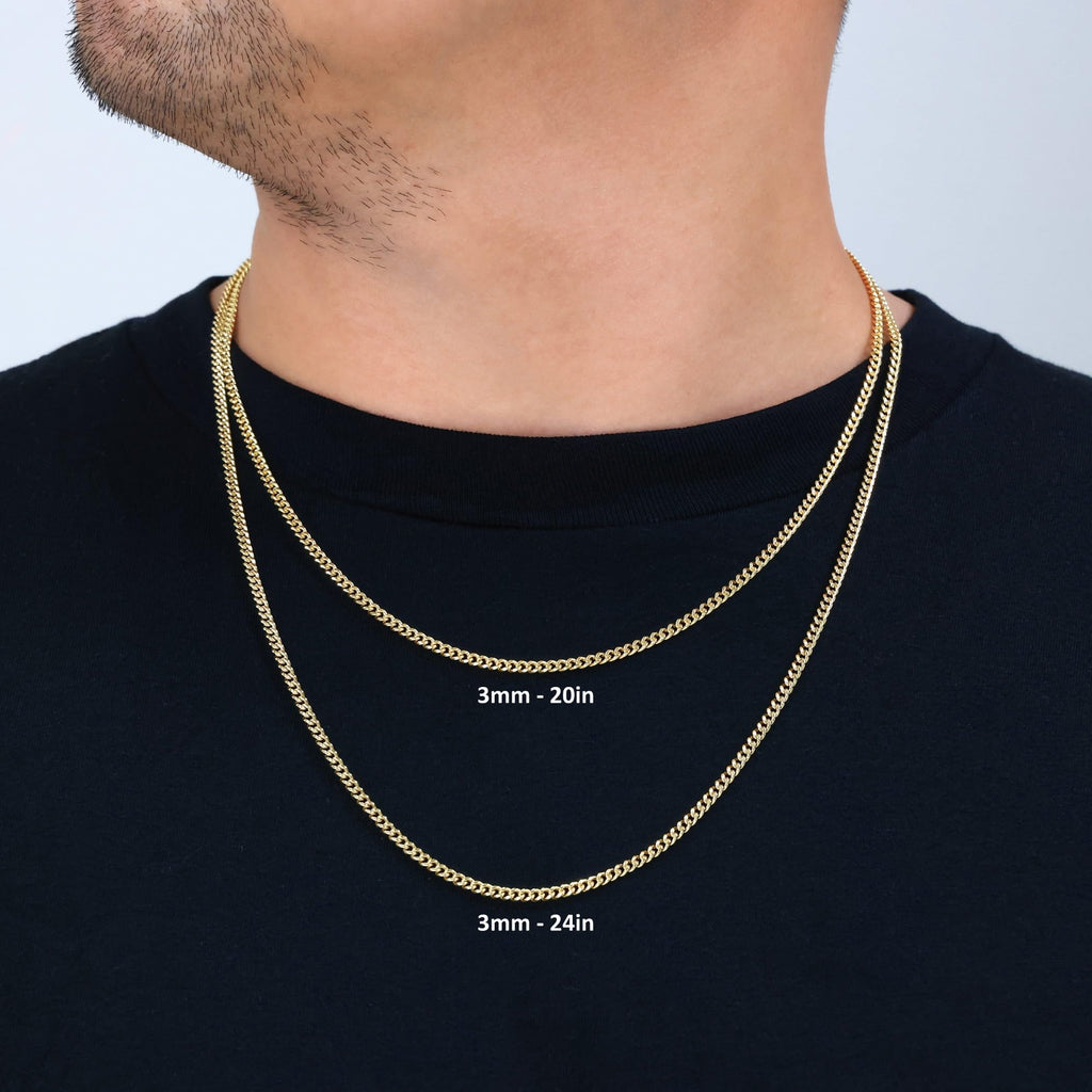 14k Yellow Gold Cuban Chain Necklace G527508