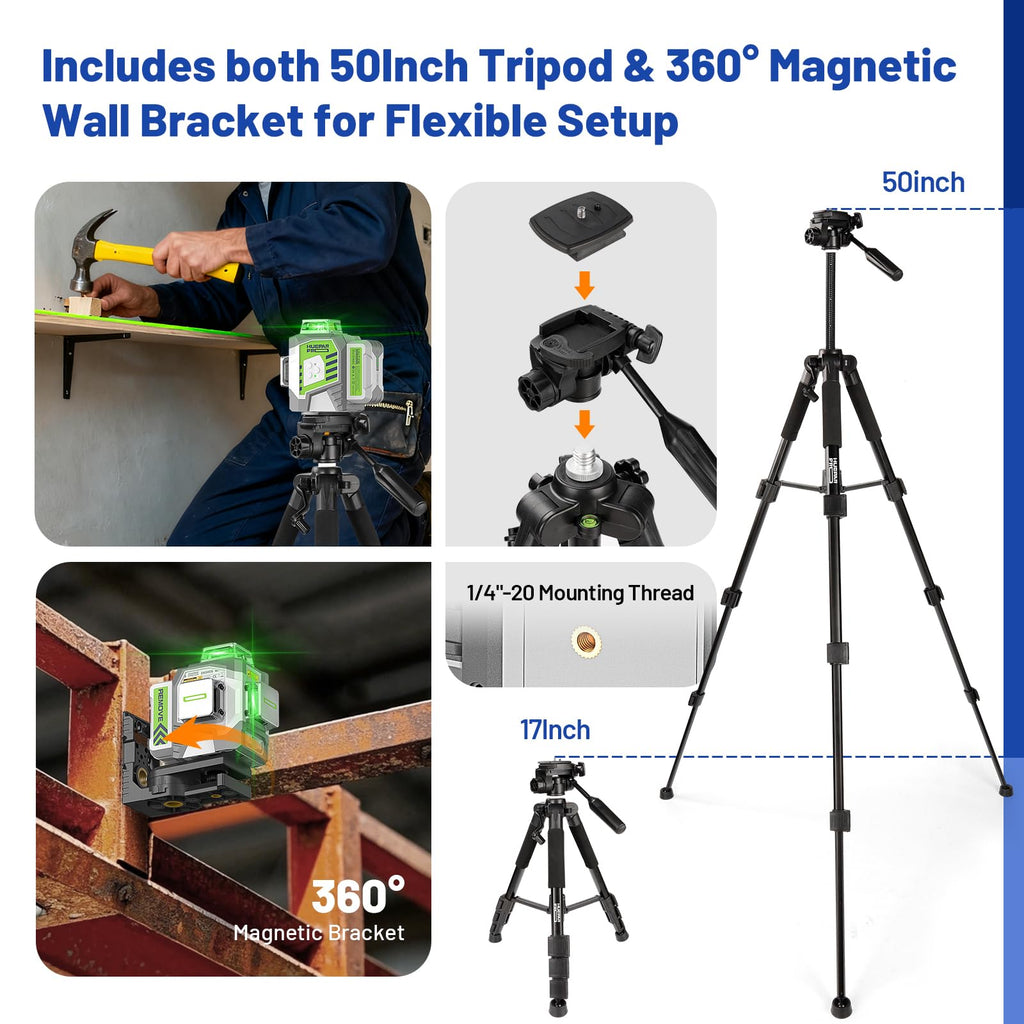 360 Self Leveling Green Laser Level with Tripod A564830