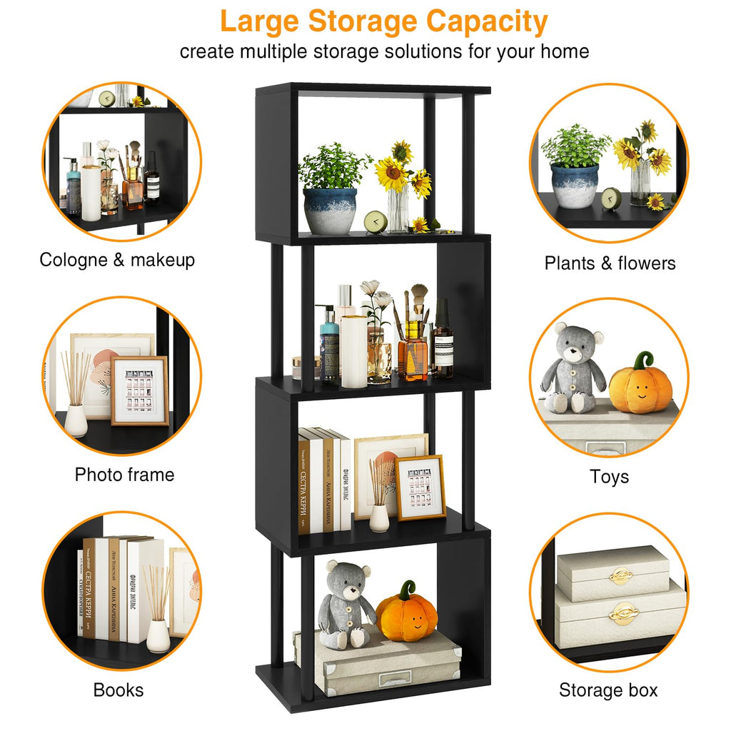 5-Tier Black Bookshelf A3916