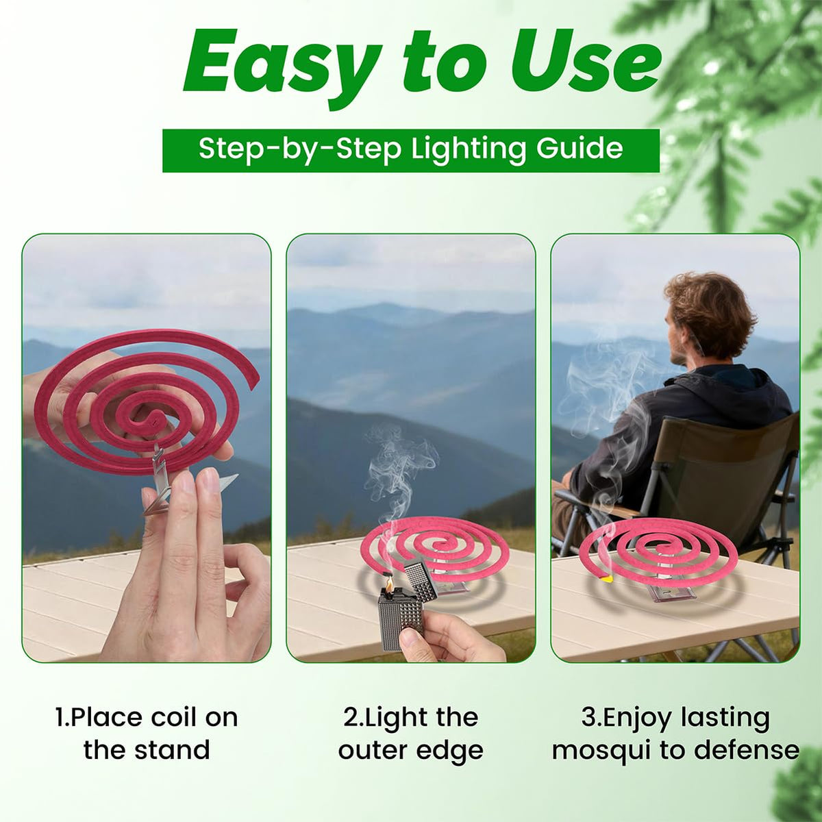 Mosquito Repellent Coils 28 Pack DEET Free 6 Hours Z719301