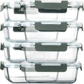 30 oz Glass Food Storage Containers with Lids S895
