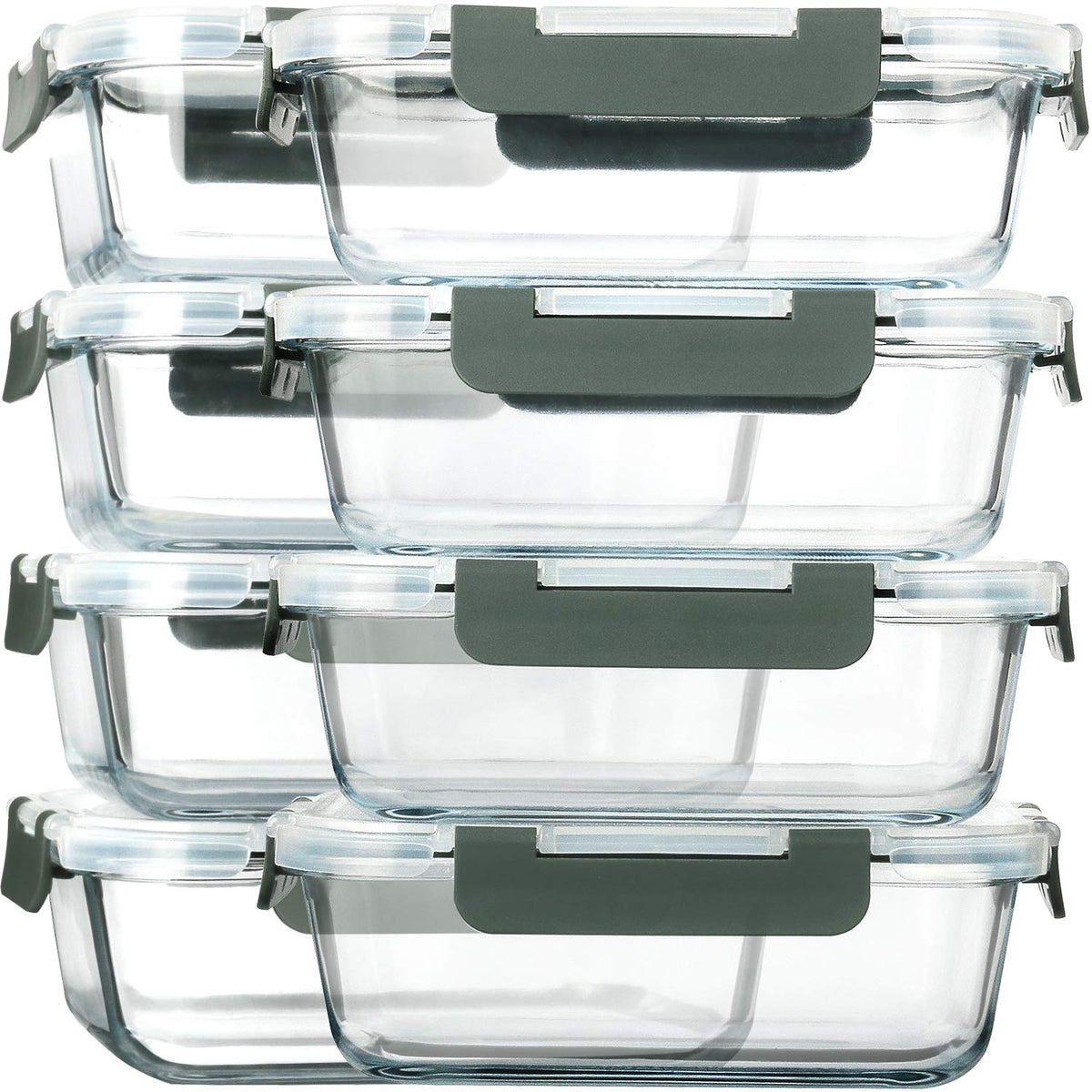 30 oz Glass Food Storage Containers with Lids S895